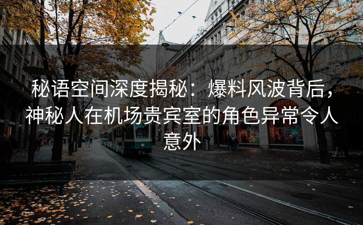 秘语空间深度揭秘：爆料风波背后，神秘人在机场贵宾室的角色异常令人意外